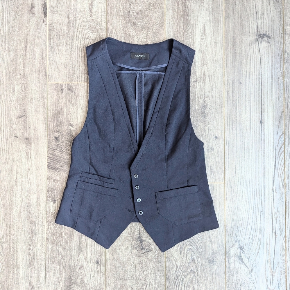 Clovis Navy Blue Women's Vest Waistcoat